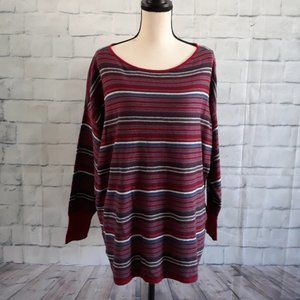 Chaps Striped Knit Sweater Women's Sz 2X